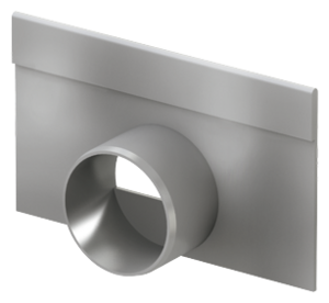 Endegavl med udløb for lavprofil rende