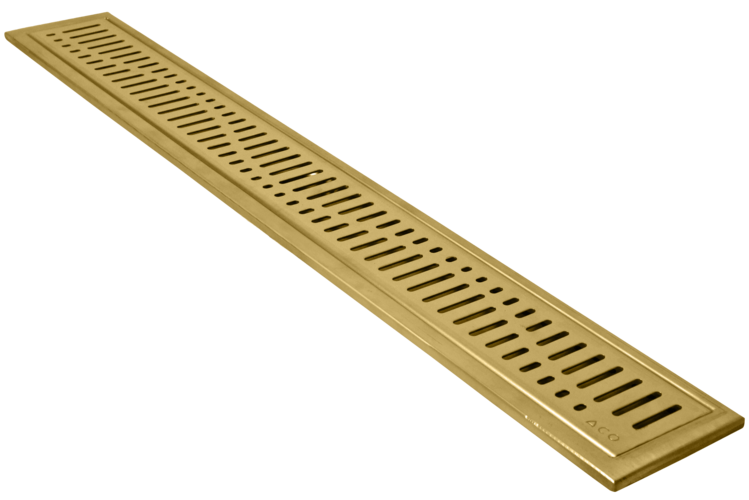 ACO Gulvafløb, farvede ShowerDrain Wave mat guld
