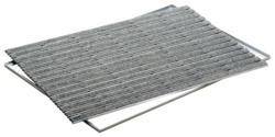Rillet (grå) med vinkelramme i aluminium