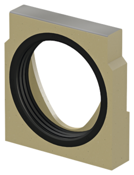 Endegavl med læbetætning til rende