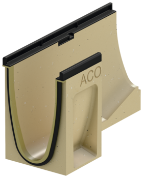 Rende med indbygget omvendt fald (5 cm), 500 mm