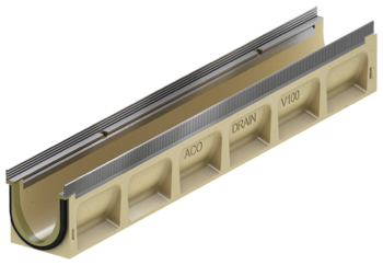 Rende med indbygget fald, 1000 mm