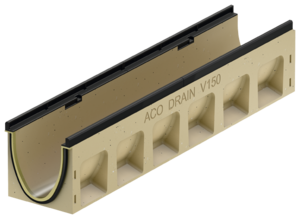 Rende med indbygget fald, 1000 mm