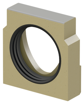 Endegavl med læbetætning til rende