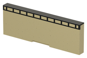 Lukket endegavl til lavprofilrende