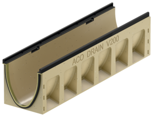 Rende med indbygget fald, 1000 mm