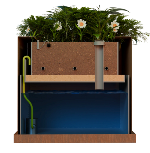 Plantetrug type 1200 tværsnit