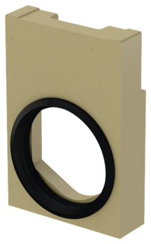 Endegavl med læbetætning til rende