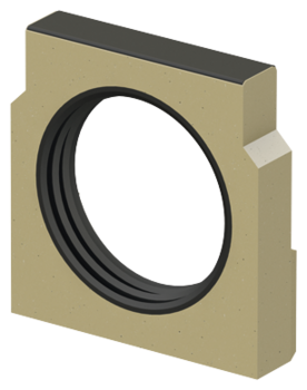 Endegavl med læbetætning til rende