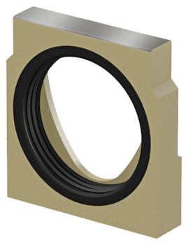 Endegavl med læbetætning til rende