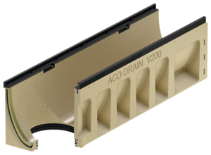 Rendeelement uden indbygget fald, 1000 mm