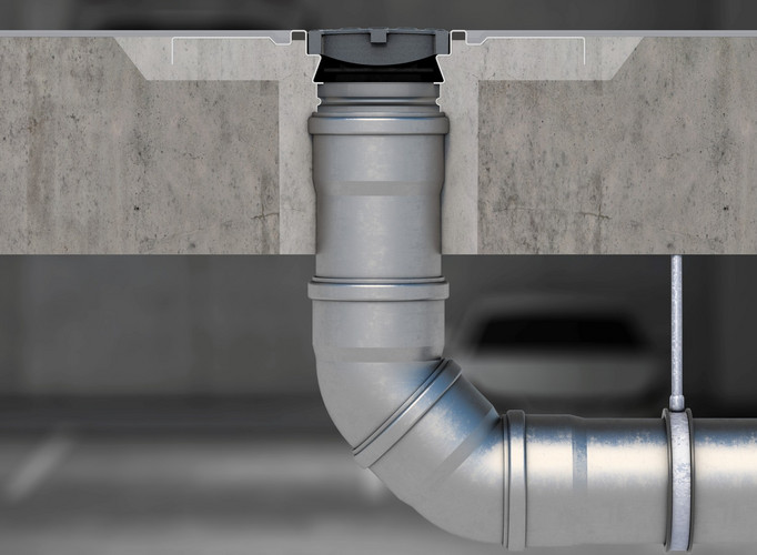 ACO Parkdeckrinne Composit Aussparung EBV Frontal V02