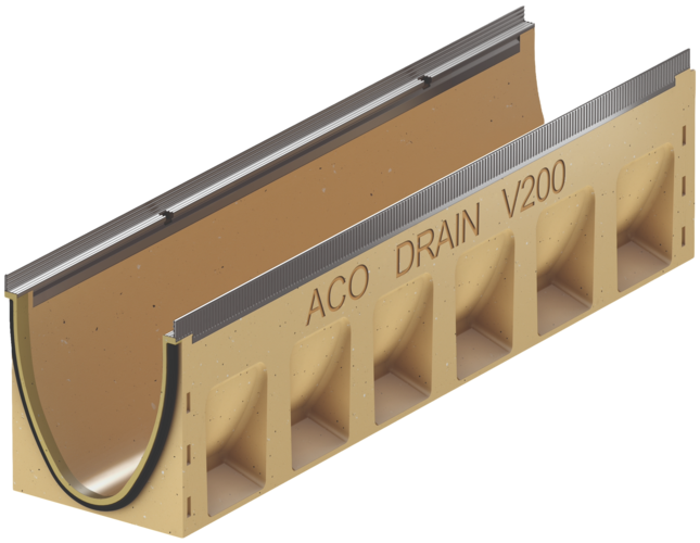 Rende Med Indbygget Fald 1000mm 1