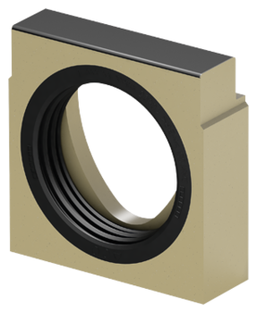 Endegavl med læbetætning til rende