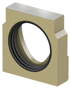 Endegavl med læbetætning til rende