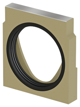 Endegavl med læbetætning til rende