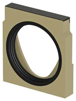 Endegavl med læbetætning til rende