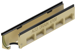 Rende uden indbygget fald, 1000 mm