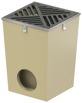 Med galvaniseret ramme, der trykkes på, og maskerist i støbejern