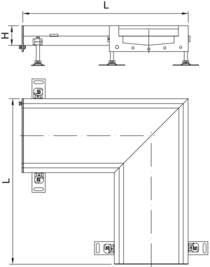 Tegning af modular 200 vinkelrende